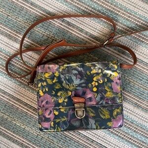 Patricia Nash Lanza Leather Floral Crossbody Bag